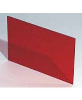 Plexiglasscheibe Rot transparent, 124.2 x 79.6 x 1.5 mm zu Gehäuse 9500.152A / 9500.165A