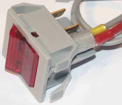 Wippschalter - Ausschalter, 10AMP / 250V /  2-polig mit Neonlampe 220V