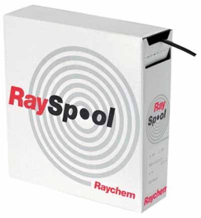 Schrumpfschlauch "Raychem" Typ RNF 3000, ⌀ vor Schrumpfung 3.0mm, ⌀ nach max. Schrumpf. 1.0mm, L 9.0m, schwarz