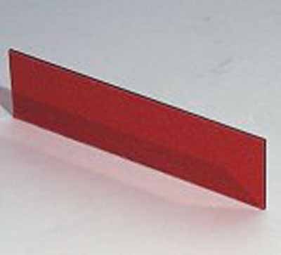 Plexiglasscheibe Rot transparent, 124.2 x 33.6 x 1.5 mm  zu Gehäuse 9500.150A / 9500.163A / 9500.166A