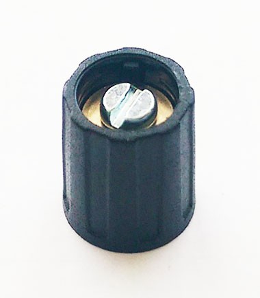 Drehknopf ⌀16mm, 4mm durchgehend, schwarz ohne Markierung