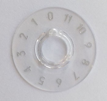 Skalenscheibe zu Knopf ⌀13.5mm, 360°, 0-11