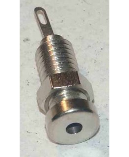 Buchse ø2mm, Messing vernickelt