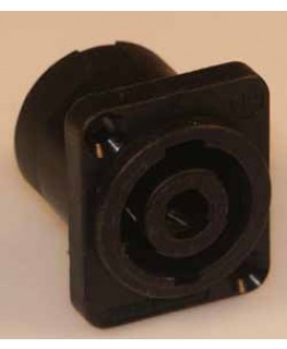 Flanschstecker, 4 polig, Printversion, vertikal