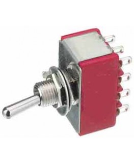 Kippschalter, 3A / 250V /  4-polig, mit Mittelschalter.