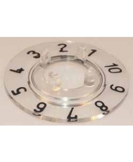 Skalenscheibe zu Knopf ⌀14.5mm, 36°, 1-10