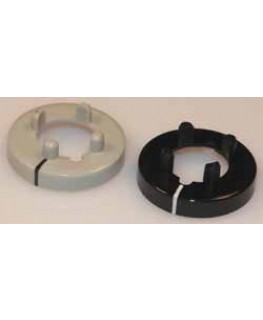 Mutterabdeckungen grau mit Strichmarke, D:18.7mm d:17mm, zu Flügelknopf ⌀14.5mm