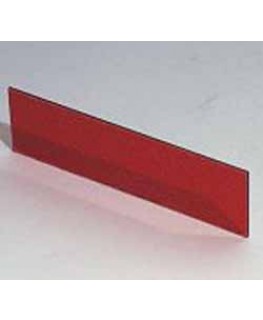 Plexiglasscheibe Rot transparent, 124.2 x 33.6 x 1.5 mm  zu Gehäuse 9500.150A / 9500.163A / 9500.166A