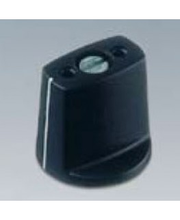 Knebelknopf ⌀16mm, 3mm abgesetzt, schwarz mit Markierung