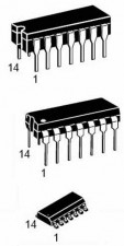 Standard Logik 74 LS-Reihe, Low-Power Schottky, 4 NAND-Gatter