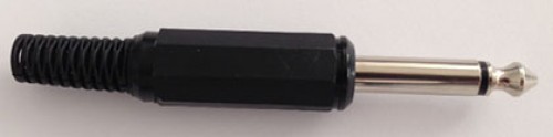 Klinkenstecker 14x60mm, schwarz