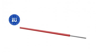 Schaltdraht mit Kunststoffisolierung (PVC), Rot, ⌀ 0.8mm, à 100m