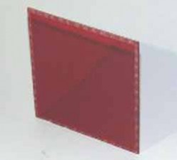 Plexiglasscheibe Rot, 30 x 60 x 1 mm