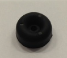 Gerätefuss zum Anschrauben, ø15 x 6.5 mm, Schwarz