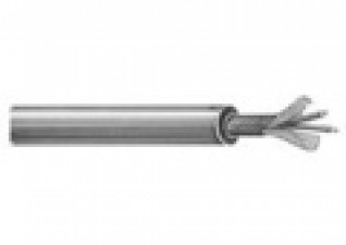 Bantamkabel, Swissflex, 2 x 0.22 mm² + Wendelschirm mit Aussendurchmesser von 4,7 mm, schwarz